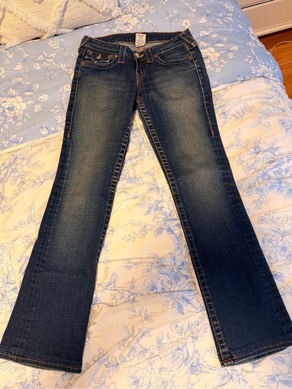 VINTAGE True Religion Dark Wash Women's Bootcut Jeans - Blue